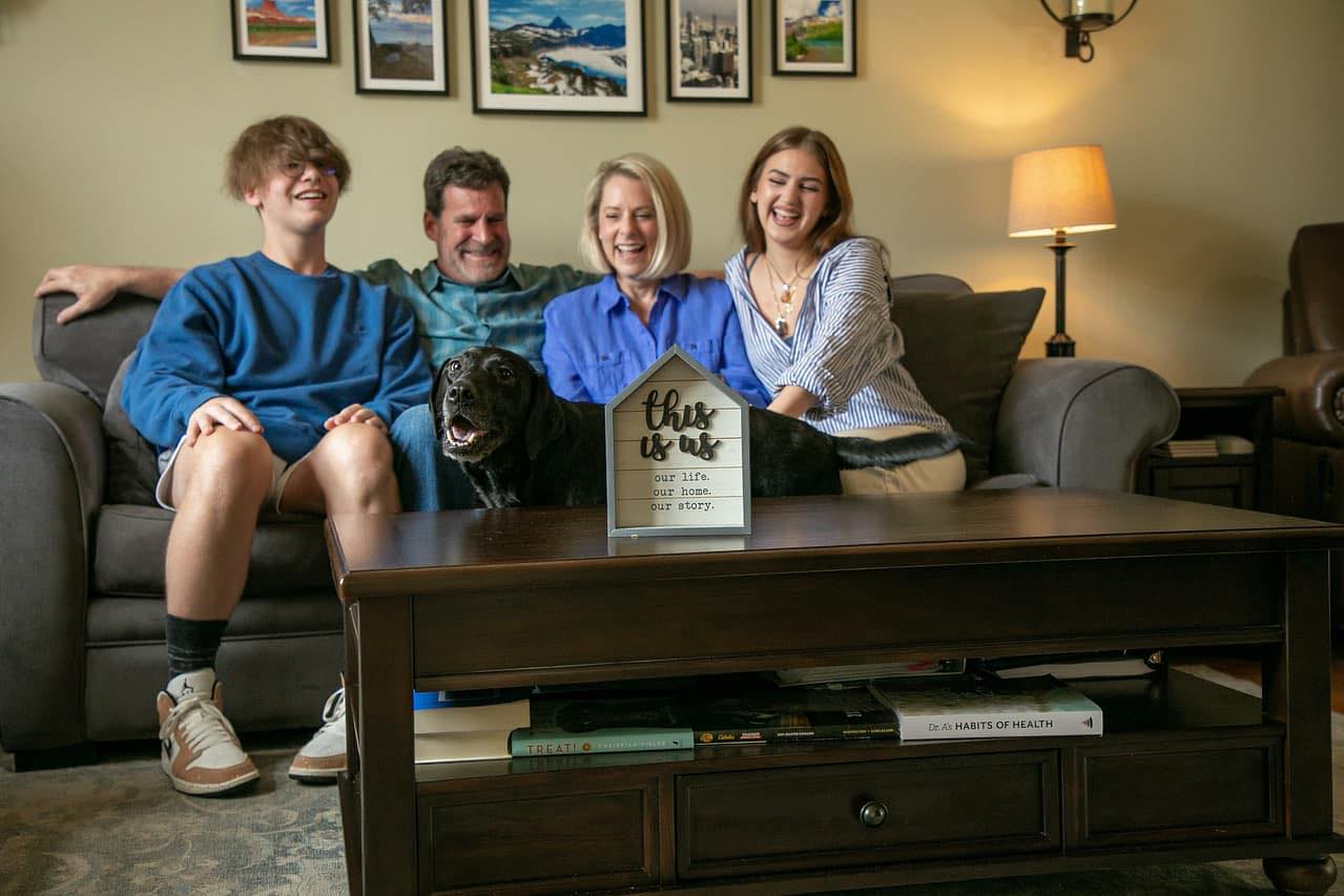 Emily Busch and her family 