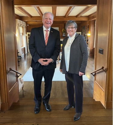 Governor Laura Kelly and Governor Tim Walz