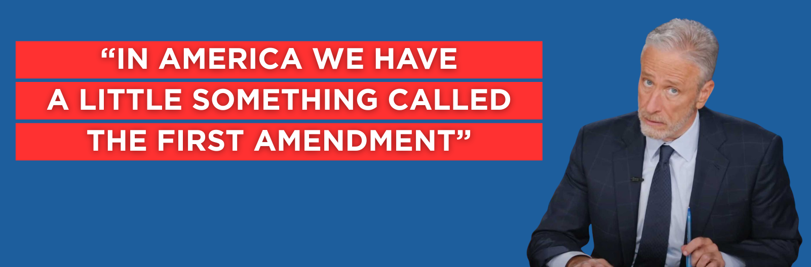Jon Stewart graphic about the First Amendment