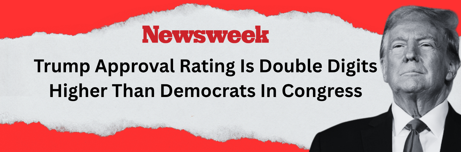 Headline about Trump approval rating