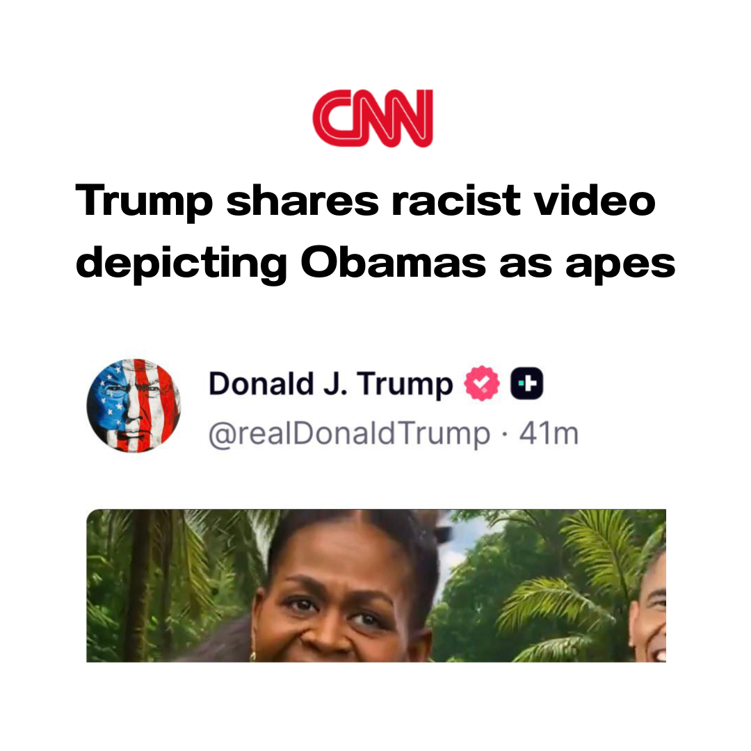 News image about Trump's racist post