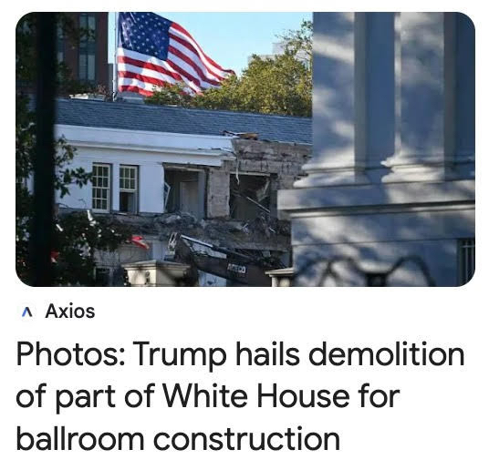 East Wing demolition