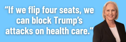 Kirsten Gillibrand: If we flip four seats, we can block Trump’s attacks on health care.