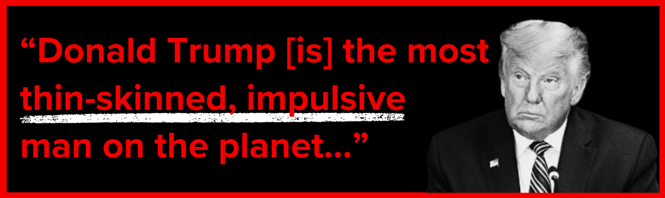 'Donald Trump is the most thin-skinned, impulsive man on the planet...'
