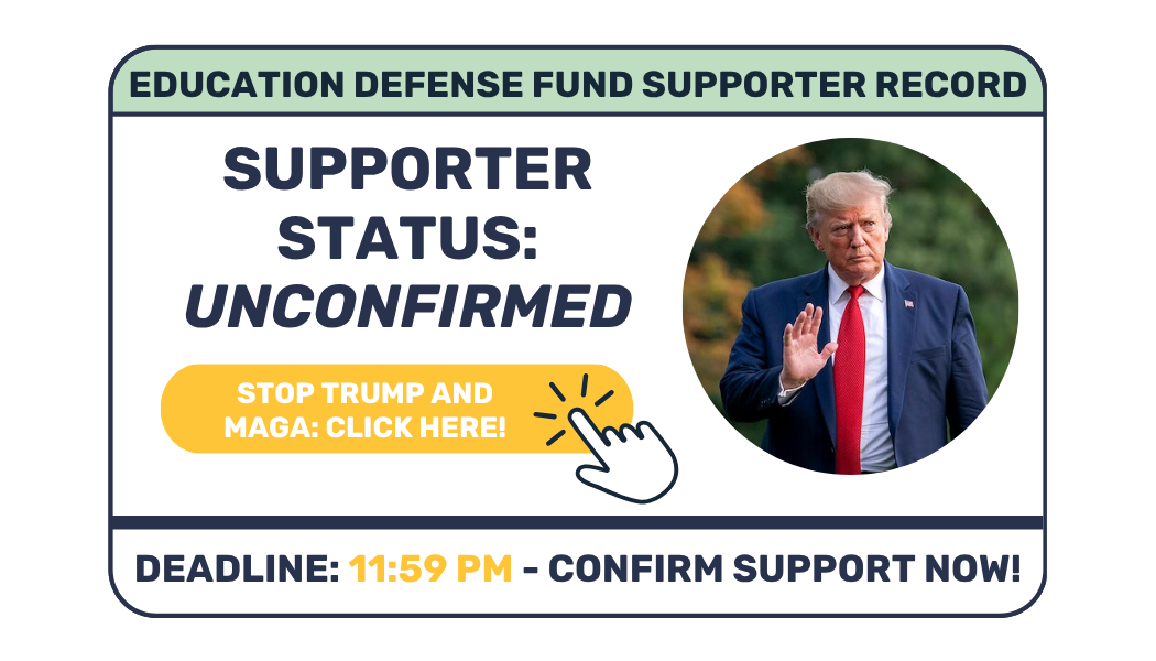 Graphic: Education Defense Supporter Card
