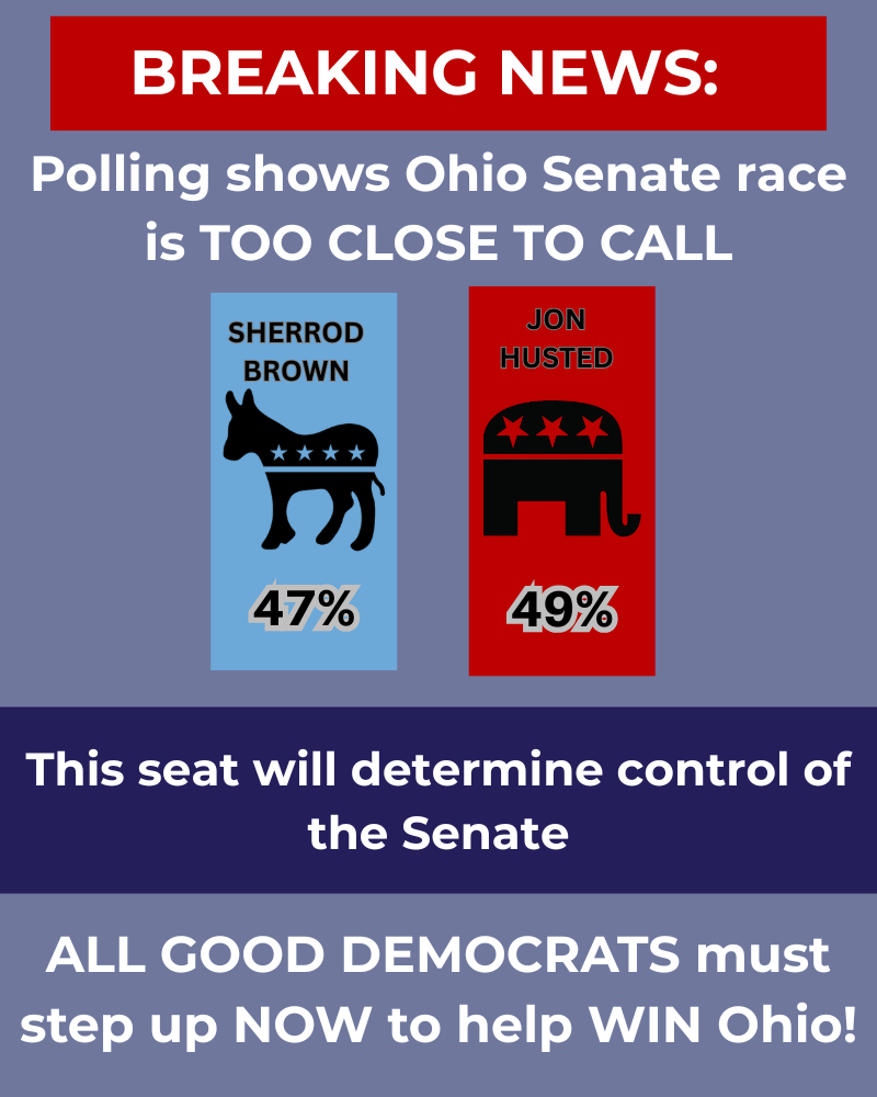 Ohio Senate race TOO CLOSE to call 