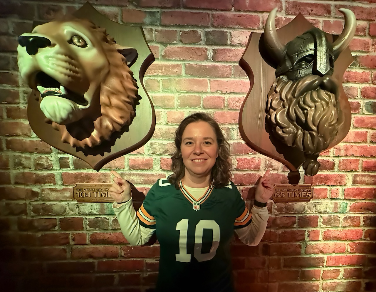 Sara Rodriguez at the NFL Draft in Green Bay