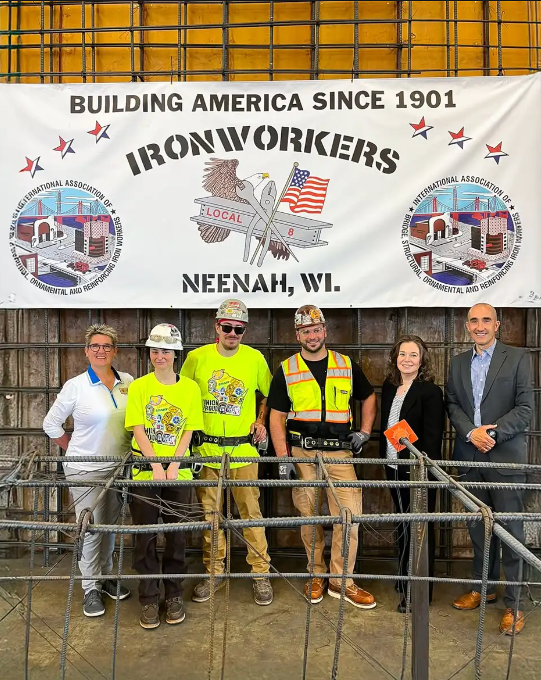 Sara Rodriguez at the Ironworkers Local 8 Training Center in Neenah