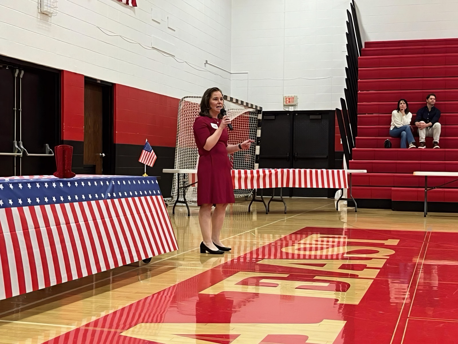 Sara Rodriguez at Wauwatosa East High School speaking